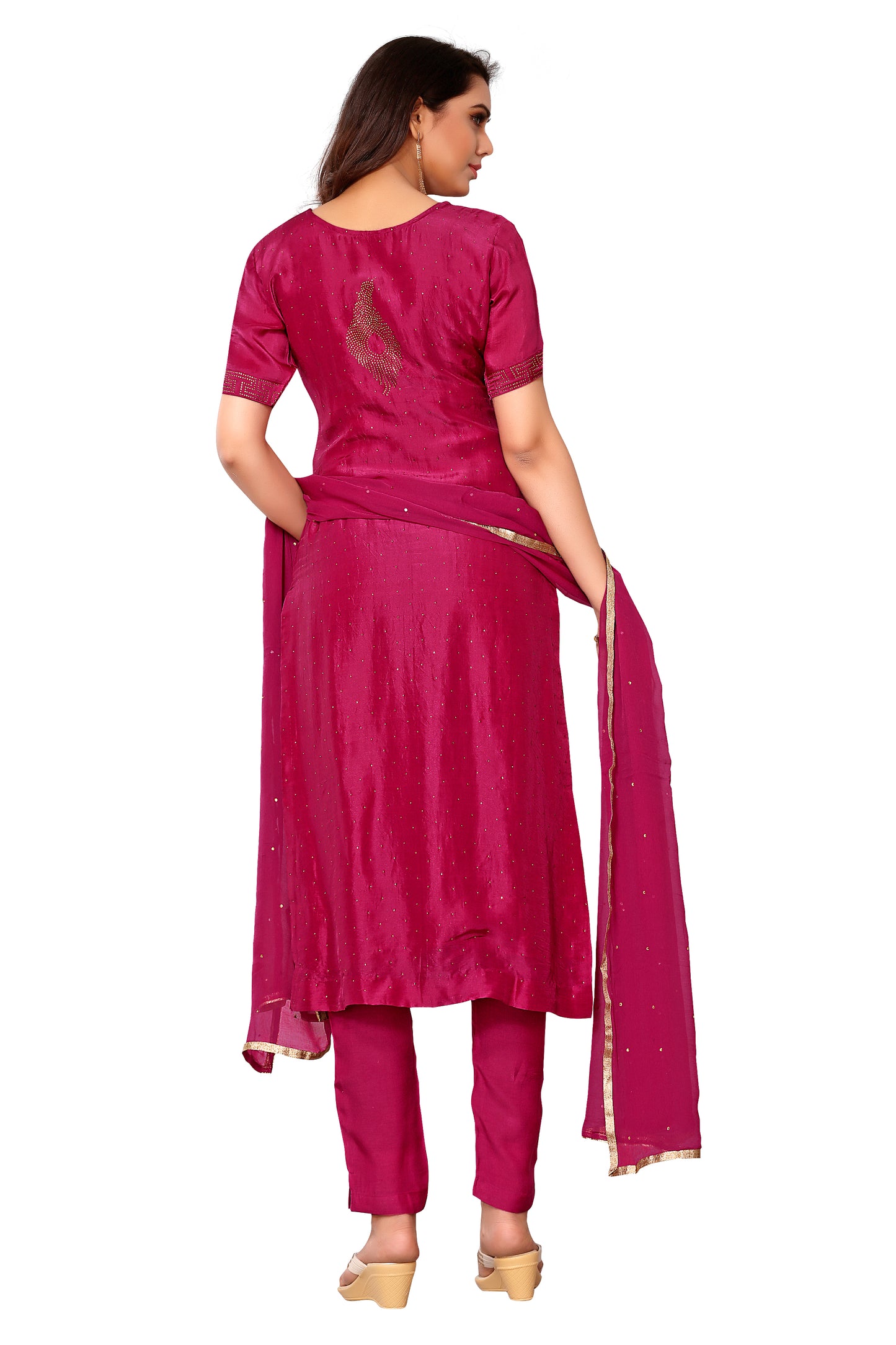 Rapear Sarowski Handmade Salwar Kamiz Dupatta