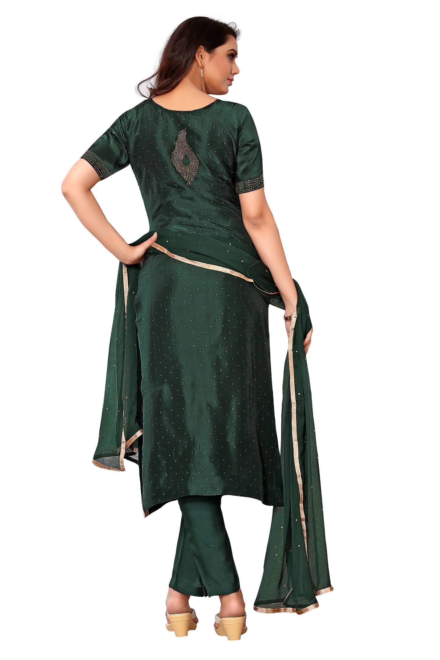 Rapear Sarowski Handmade Salwar Kamiz Dupatta