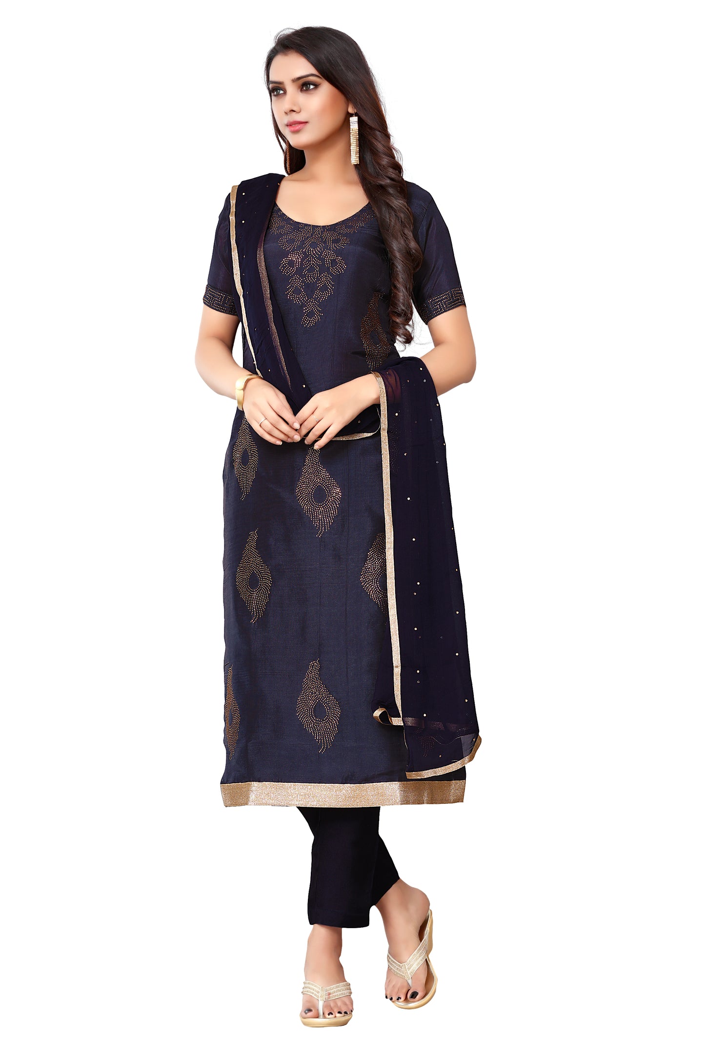 Rapear Sarowski Handmade Salwar Kamiz Dupatta