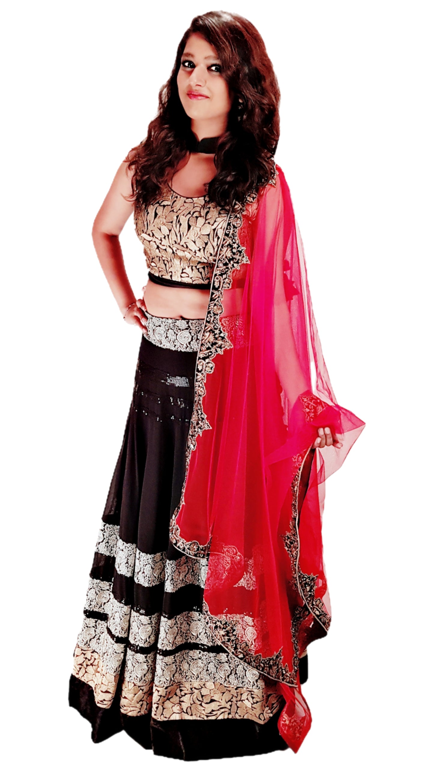 Designer Black Lehenga