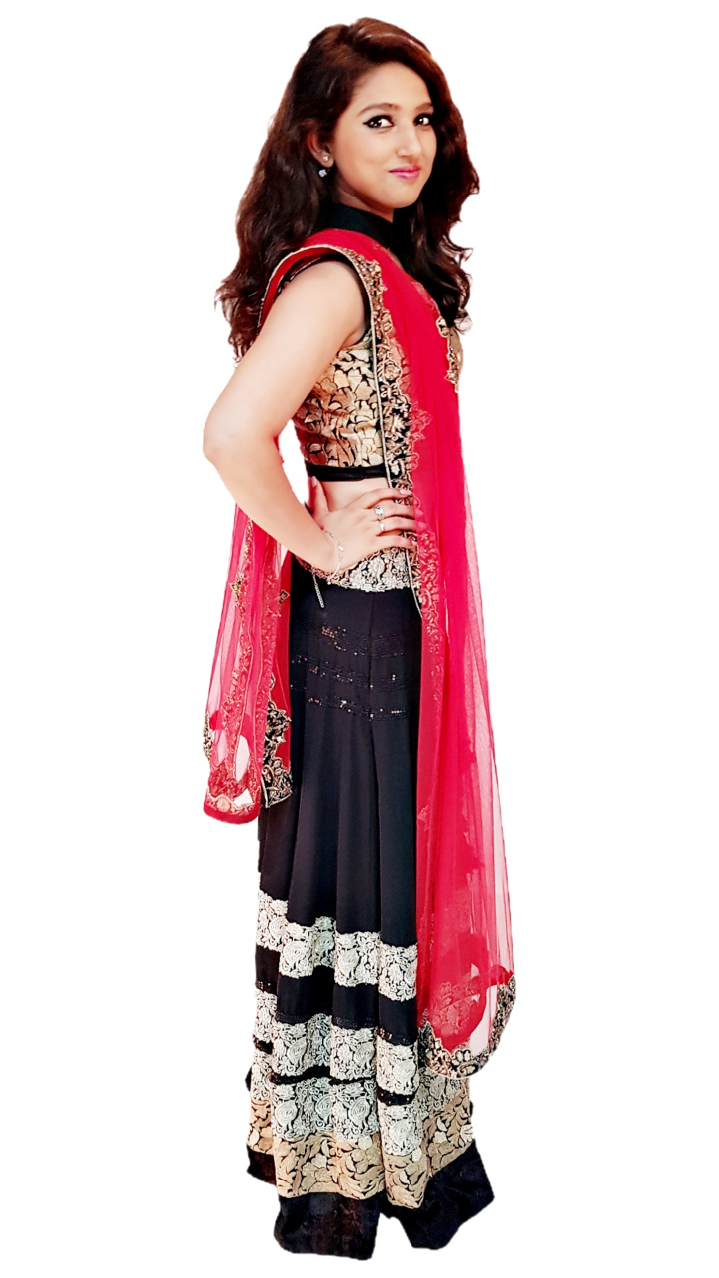 Designer Black Lehenga