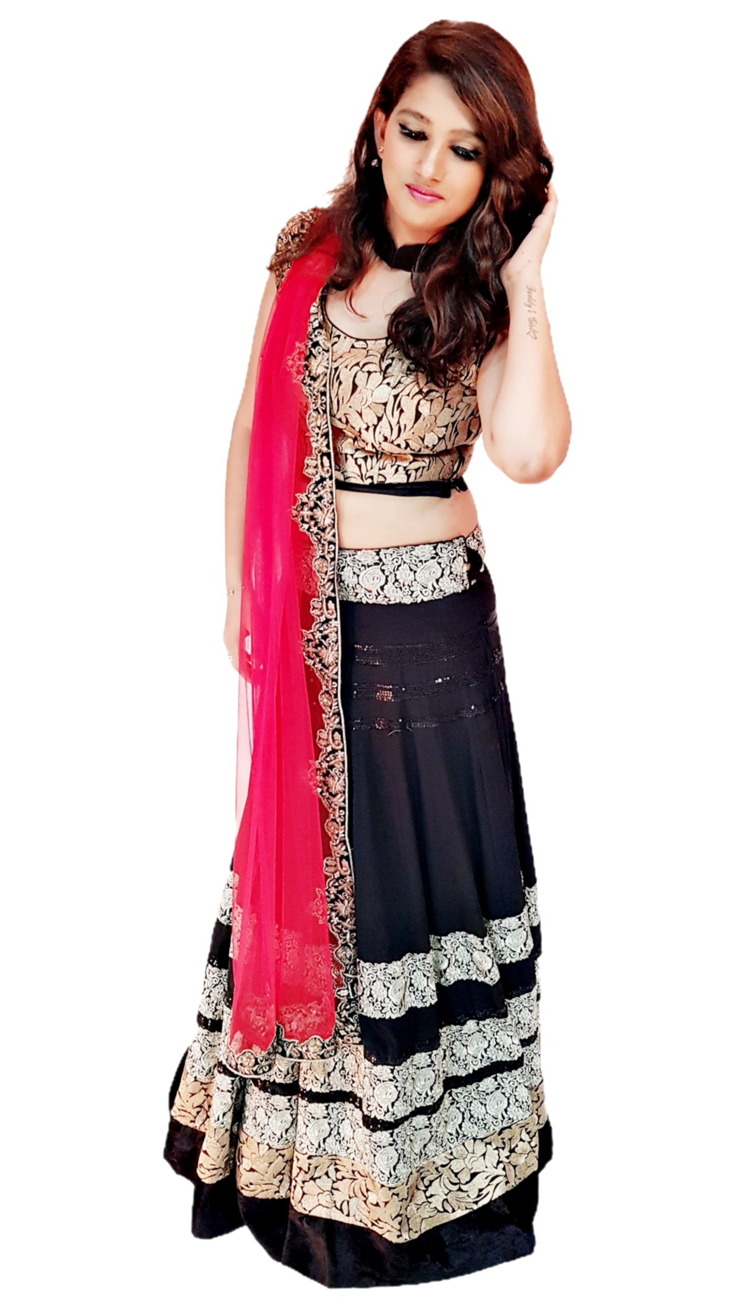 Designer Black Lehenga